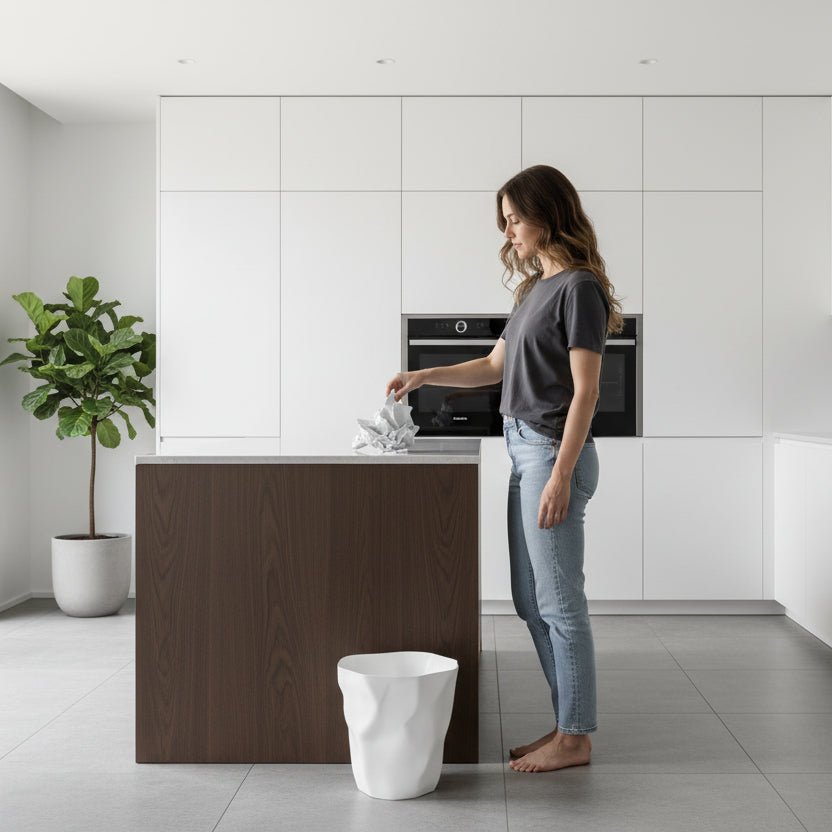 MODERNAIR – Stylish Irregular Trash Can with Minimalist Space-Saving Design 1