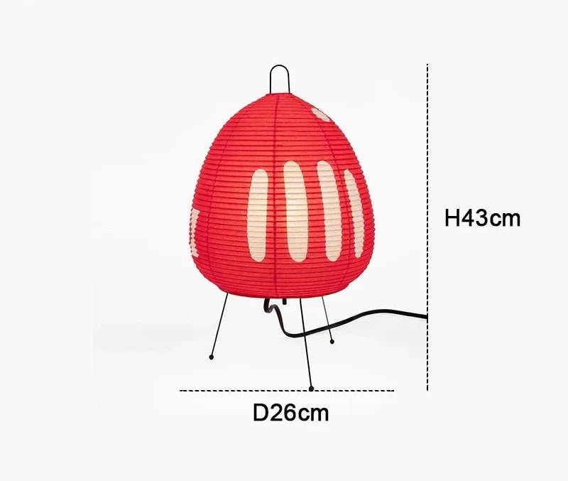 Zenora – Lampada da tavolo in carta di riso dal design giapponese wabi-sabi