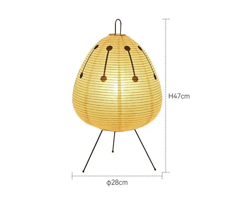Zenora – Lampada da tavolo in carta di riso dal design giapponese wabi-sabi