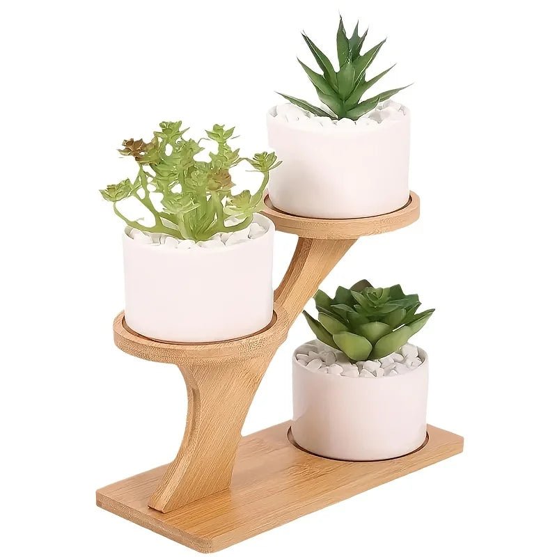 BAMBOOLINE – Natural Bamboo 2-Tier Stand Compact Shelf for Home and Office Decor 5