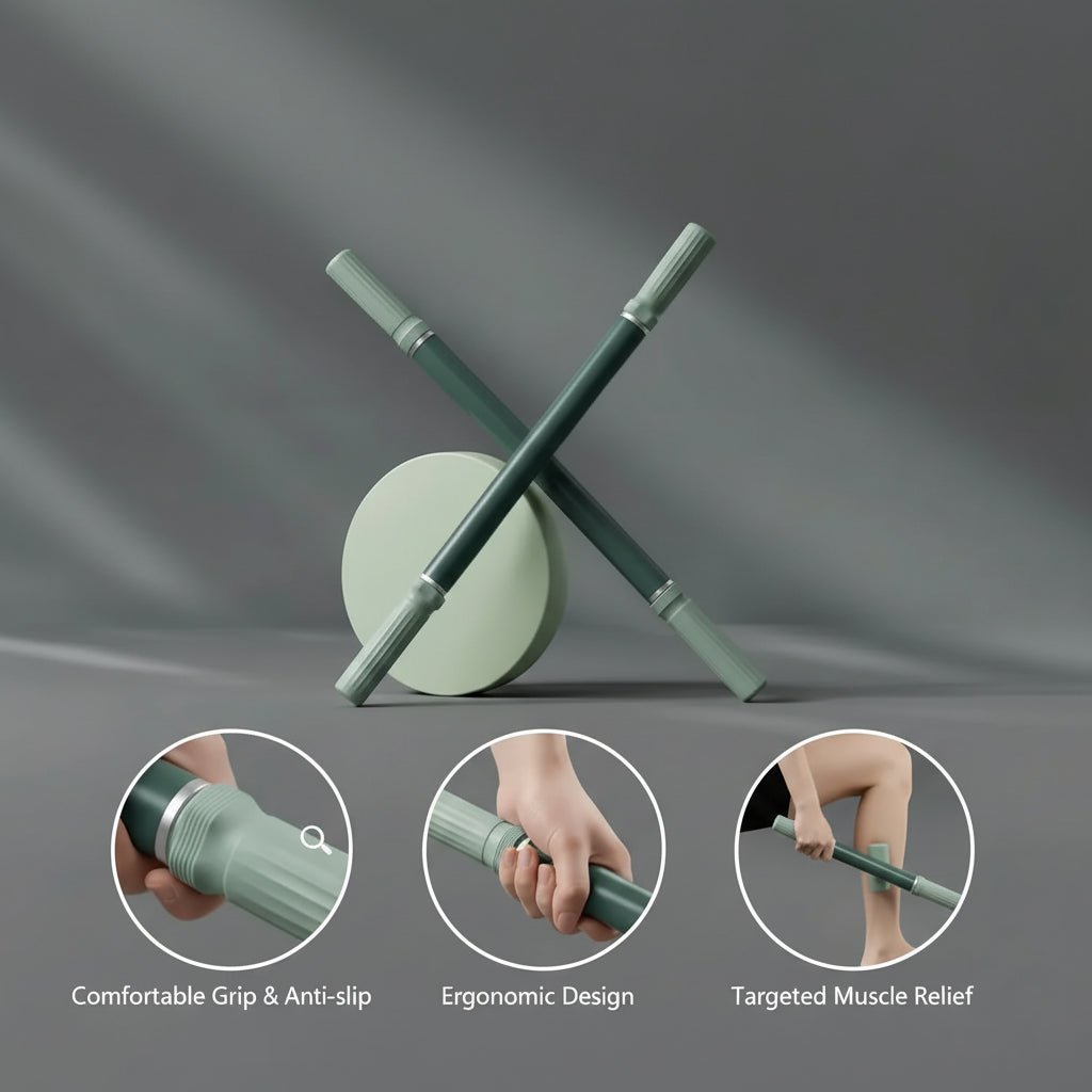 DEEPZEN – Premium Yoga Stick Muscle Massage Roller for Deep Tissue Relief 1