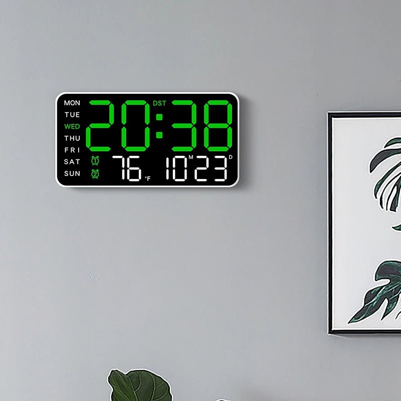 WALLSYNC PRO – Digital Wall Clock with Remote, Dual Alarms & Temperature Display 4