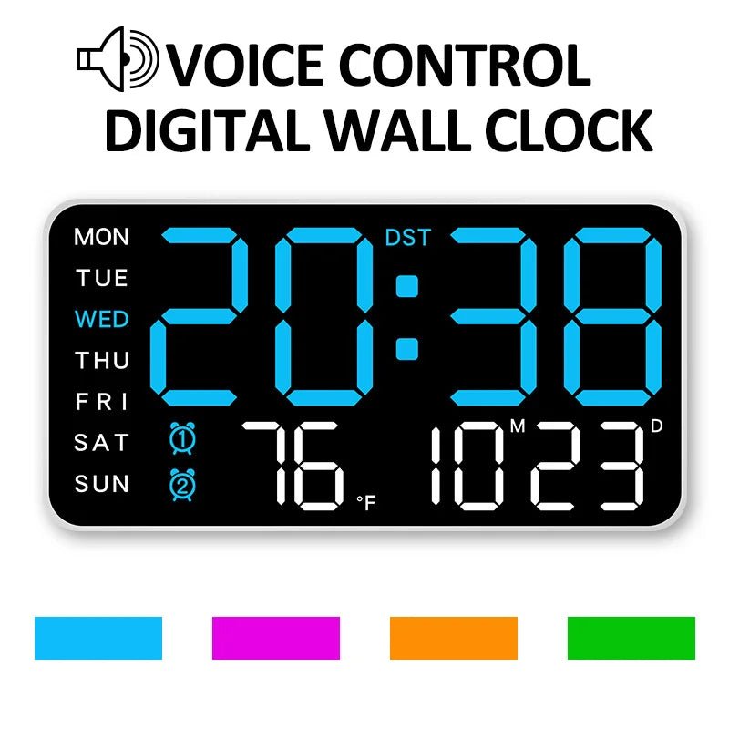 WALLSYNC PRO – Digital Wall Clock with Remote, Dual Alarms & Temperature Display 3