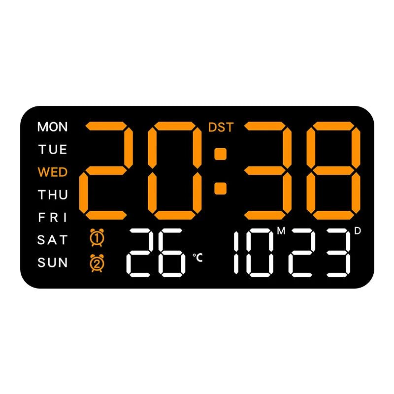 WALLSYNC PRO – Digital Wall Clock with Remote, Dual Alarms & Temperature Display 14