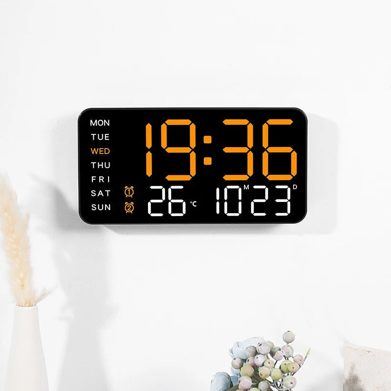 WALLSYNC PRO – Digital Wall Clock with Remote, Dual Alarms & Temperature Display 7