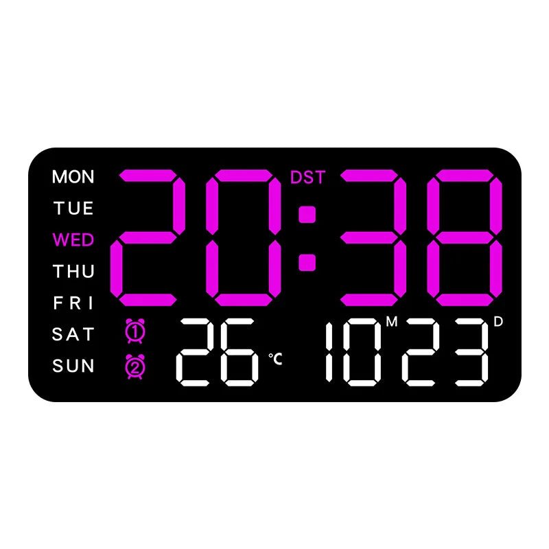 WALLSYNC PRO – Digital Wall Clock with Remote, Dual Alarms & Temperature Display 13