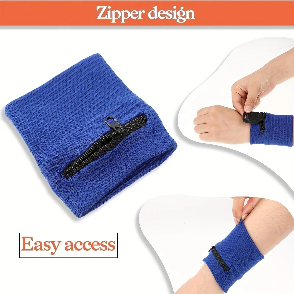 WRISTSAFE  – Zipper Wristbands with Concealed Pocket for Active Workouts 4
