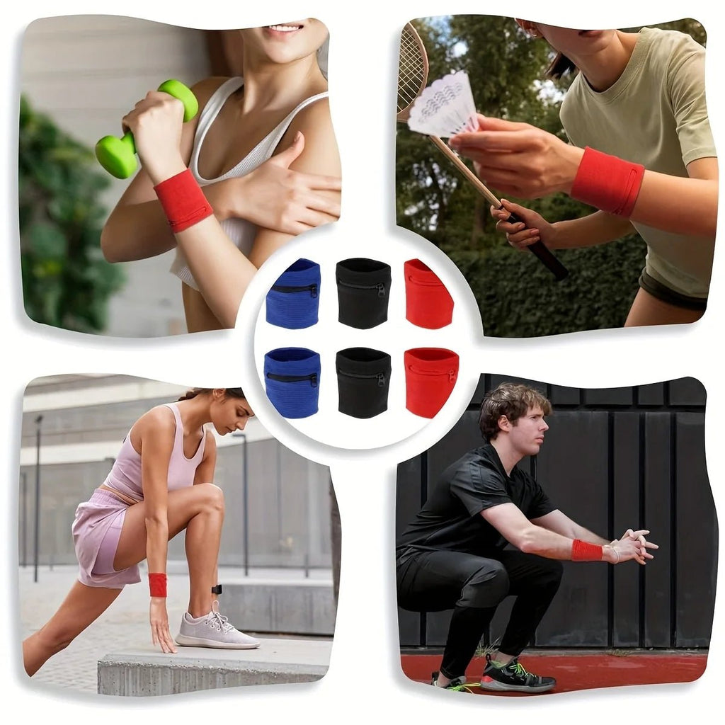 WRISTSAFE  – Zipper Wristbands with Concealed Pocket for Active Workouts 2